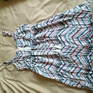 Striped sweetheart mini dress